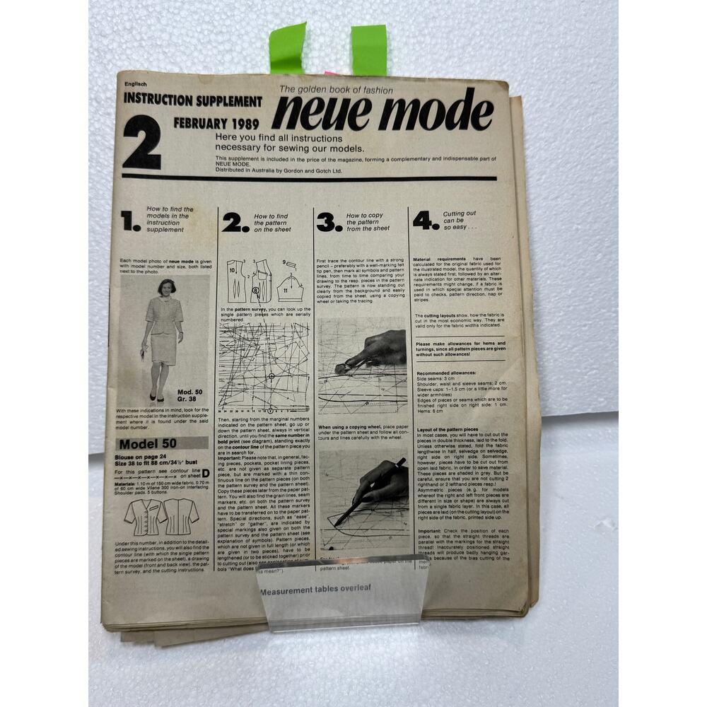 Neue Mode vintage sewing newspaper/magazine‎ February 1989